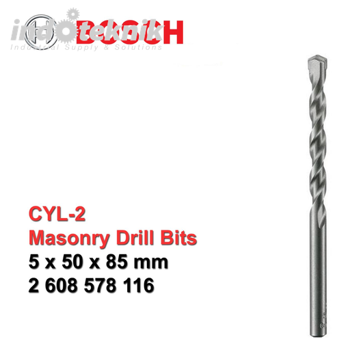 BOSCH CYL-2 MASONRY DRILL BITS (5 x 50 x 85)