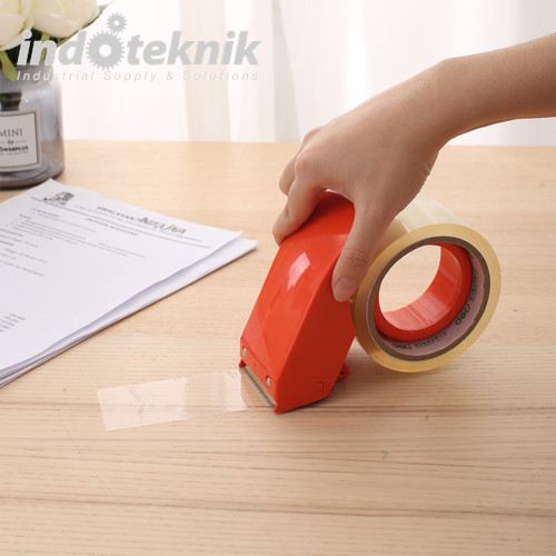 [100003423] DELI PACKING TAPE DISPENSER TEMPAT LAKBAN / PEMOTONG LAKBAN MUDAH E801 (1 PCS)