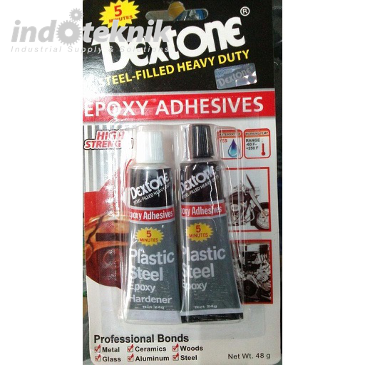 Dextone lem plastic steel 5 menit (Epoxy 5 Minutes)