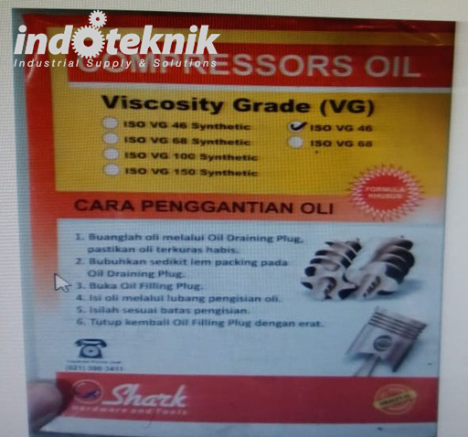 Compressor Oil Viscosity Grade (VG) ISO VG 46