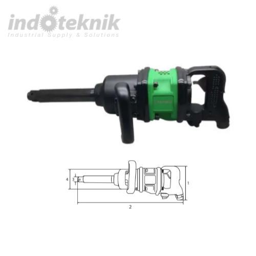 Tekiro Air Impact Wrench Anvil Twin Hammer Pembuka Baut Angin Indoteknik