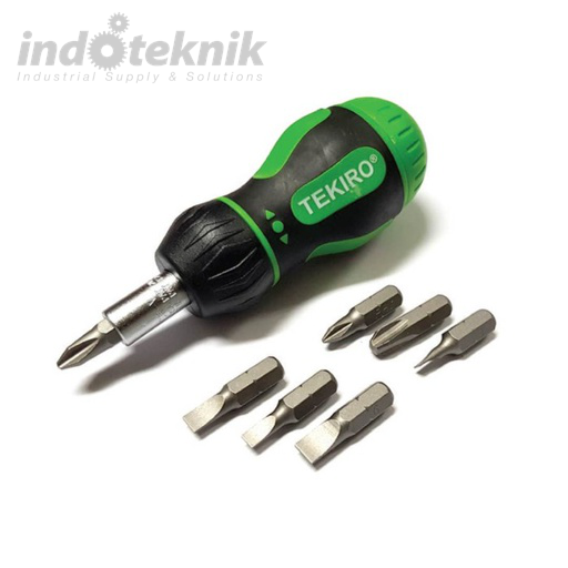 Tekiro In Stubby Ratchet Screwdriver And Bit Set Obeng Ratchet Stubby Sd Sr Indoteknik